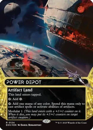 Power Depot (0124) (Borderless) (Galaxy Foil)  [Edge of Eternities: Stellar Sights] Foil