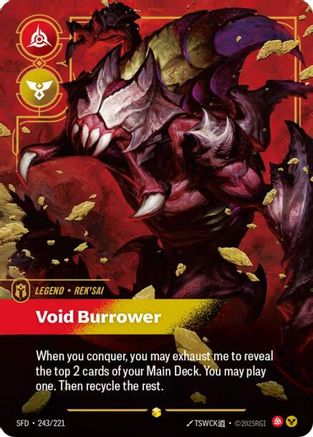 Rek'sai - Void Burrower (Overnumbered) (243/221) - Riftbound - [Spiritforged] Foil