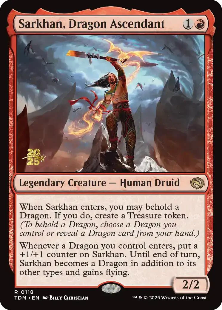 Sarkhan, Dragon Ascendant [Tarkir: Dragonstorm Prerelease Promos] Foil