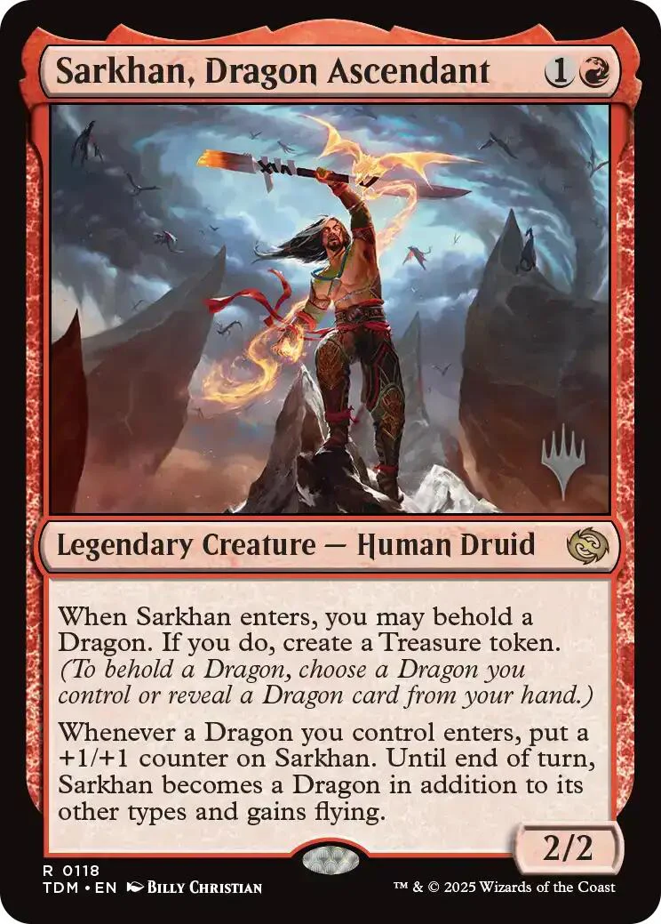 Sarkhan, Dragon Ascendant [Tarkir: Dragonstorm Promos] Foil