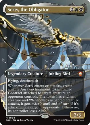 Scriv, the Obligator (Borderless)  [Commander: Secrets of Strixhaven]