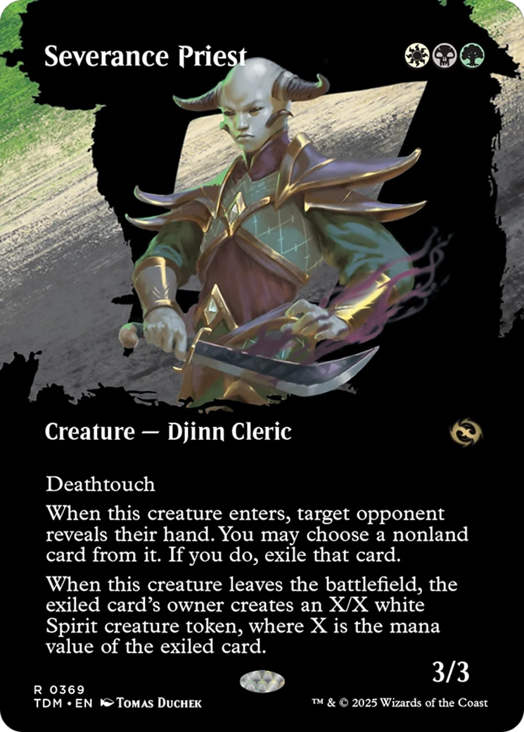 Severance Priest (Borderless) [Tarkir: Dragonstorm] Foil