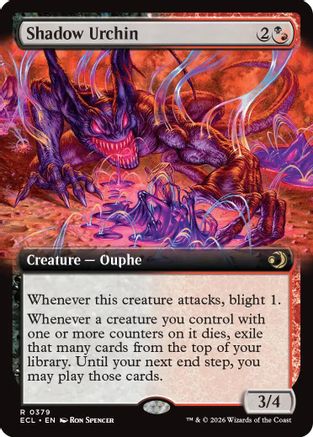 Shadow Urchin (Extended Art)  [Lorwyn Eclipsed]
