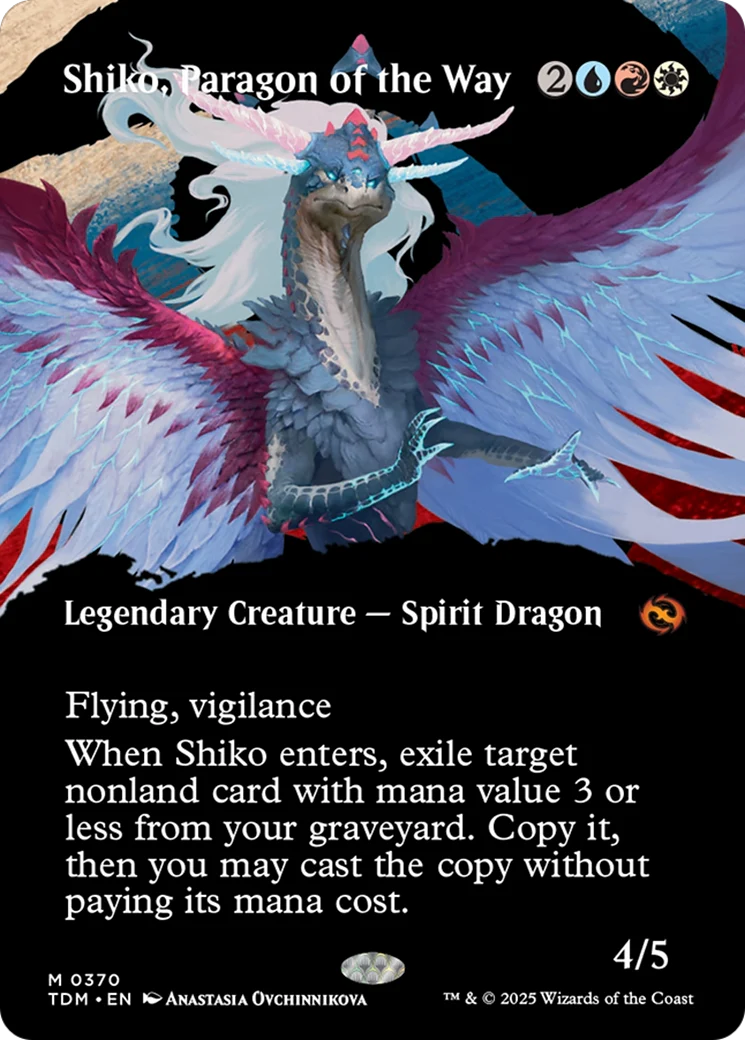 Shiko, Paragon of the Way (Borderless) [Tarkir: Dragonstorm] Foil