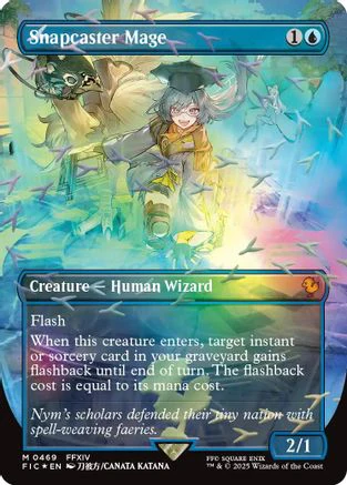 Snapcaster Mage (Borderless) (Chocobo Track Foil)  [Commander: FINAL FANTASY] Foil