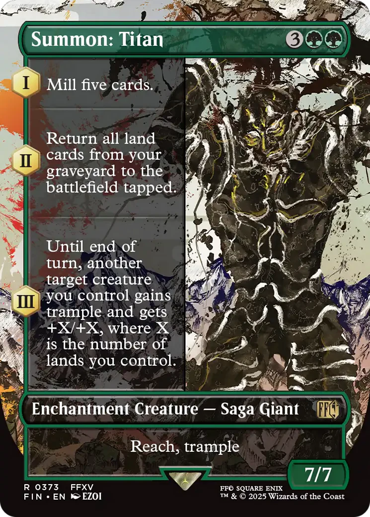 Summon: Titan (Borderless) [FINAL FANTASY] Foil