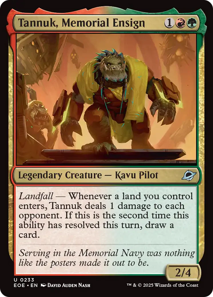 Tannuk, Memorial Ensign [Edge of Eternities] Foil