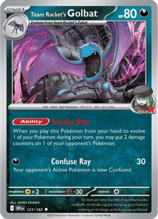 Team Rocket's Golbat (121/182) [Scarlet & Violet: Destined Rivals] Reverse Holofoil