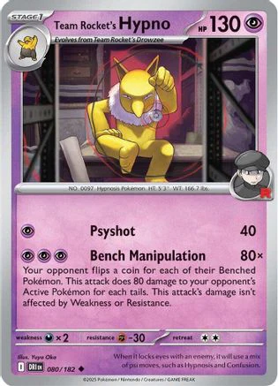 Team Rocket's Hypno (080/182) [Scarlet & Violet: Destined Rivals] Reverse Holofoil
