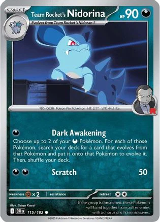 Team Rocket's Nidorina (115/182) [Scarlet & Violet: Destined Rivals]