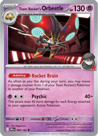 Team Rocket's Orbeetle (089/182) [Scarlet & Violet: Destined Rivals] Reverse Holofoil