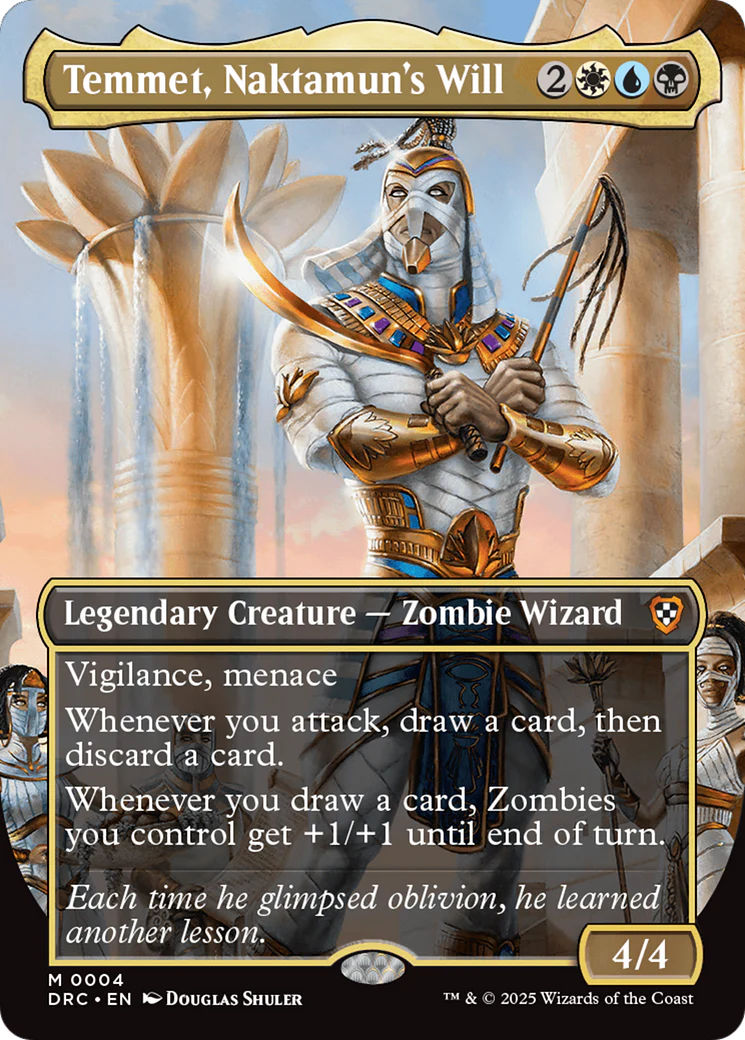 Temmet, Naktamun's Will (Borderless) [Aetherdrift Commander] Foil