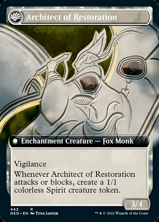The Restoration of Eiganjo // Architect of Restoration (Extended) [Kamigawa: Neon Dynasty] - Image 2