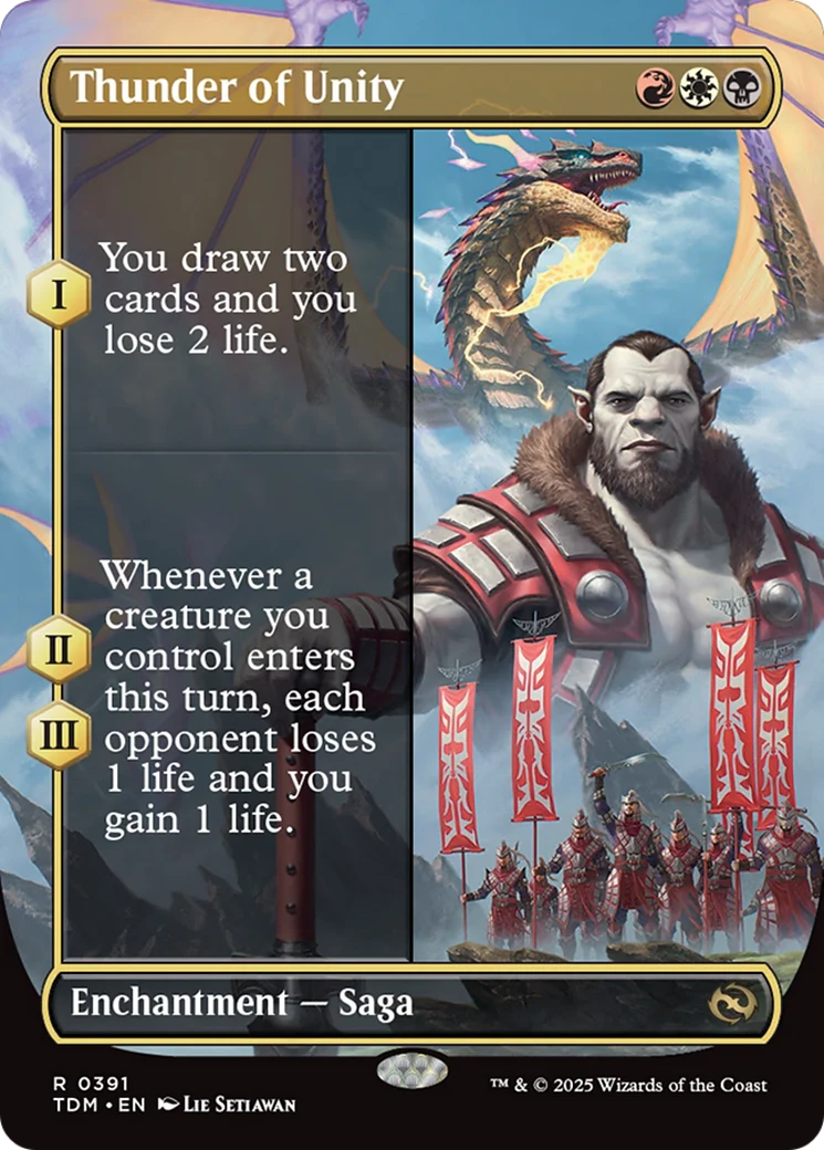 Thunder of Unity (Borderless) [Tarkir: Dragonstorm] Foil
