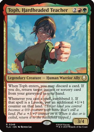Toph, Hardheaded Teacher  [Prerelease Cards] Foil