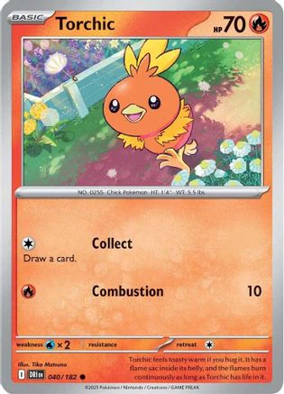 Torchic (040/182) [Scarlet & Violet: Destined Rivals] Reverse Holofoil