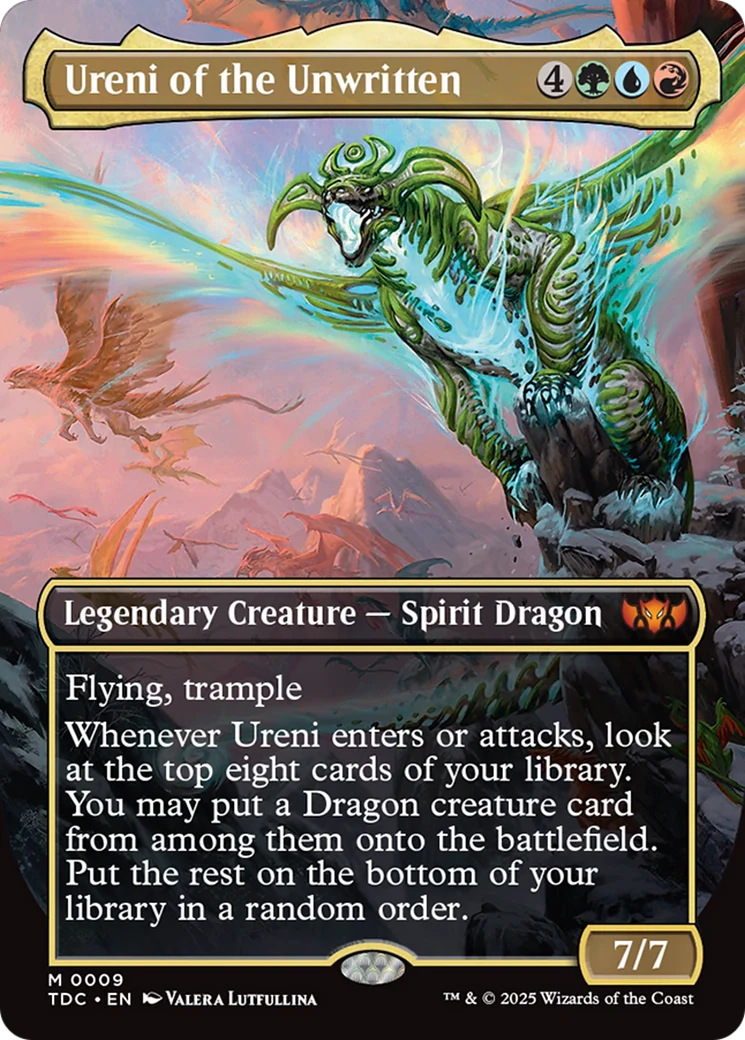 Ureni of the Unwritten (Borderless) [Tarkir: Dragonstorm Commander] Foil