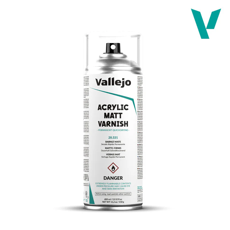 Vallejo Aerosol Matt Varnish 400ml Hobby Spray Paint - PICKUP ONLY