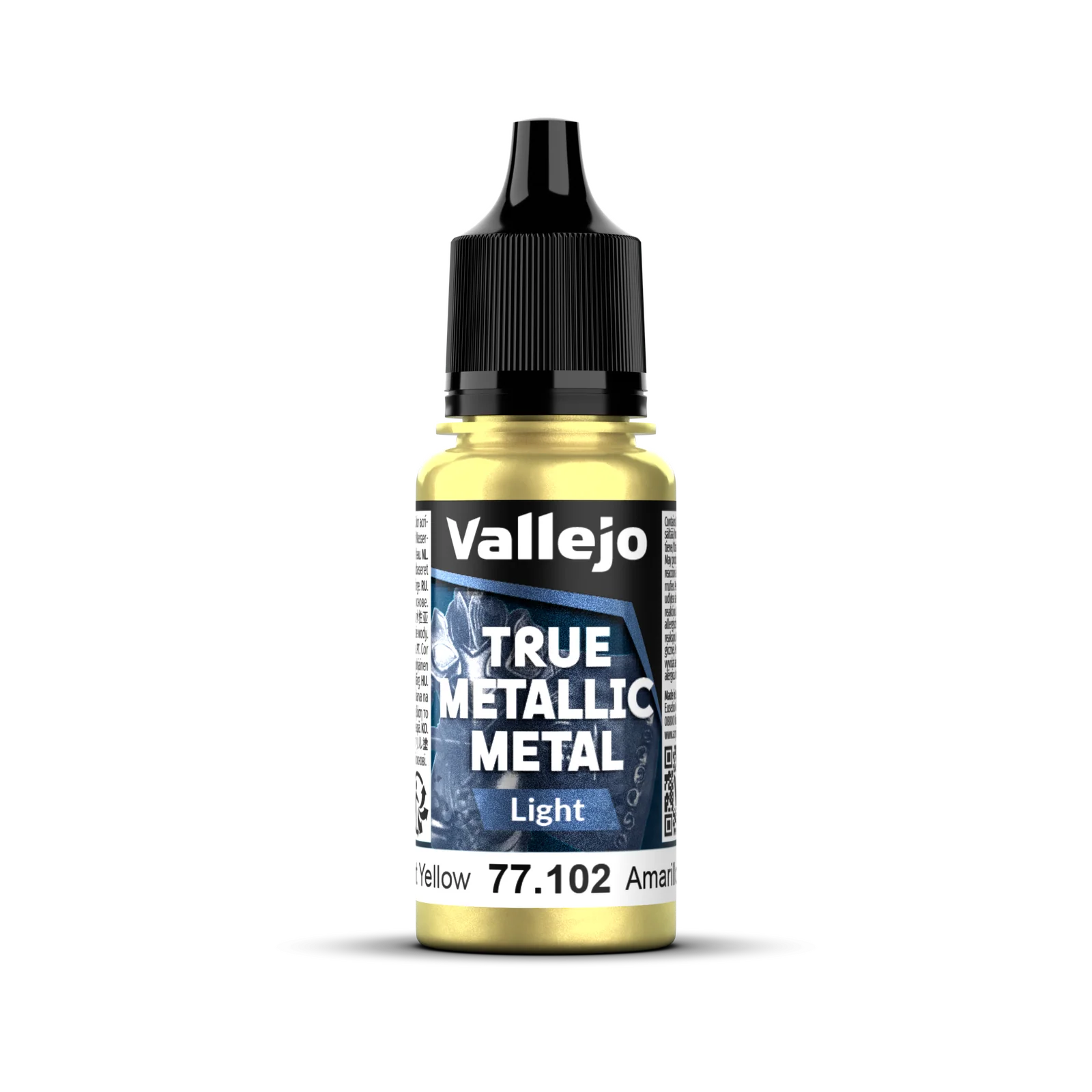 Vallejo True Metallic Metal: Light - Radiant Yellow 18 ml