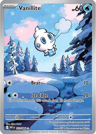 Vanillite 108/086  - Holofoil SV White Flare - Illustration Rare