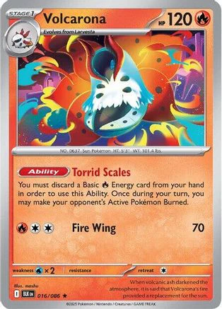 Volcarona 019/086  - Holofoil SV Black Bolt - Rare