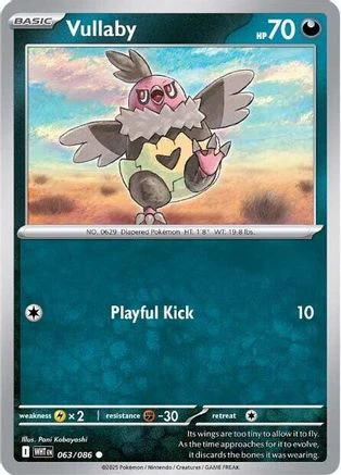 Vullaby 063/086  - Reverse Holofoil SV Black Bolt - Common