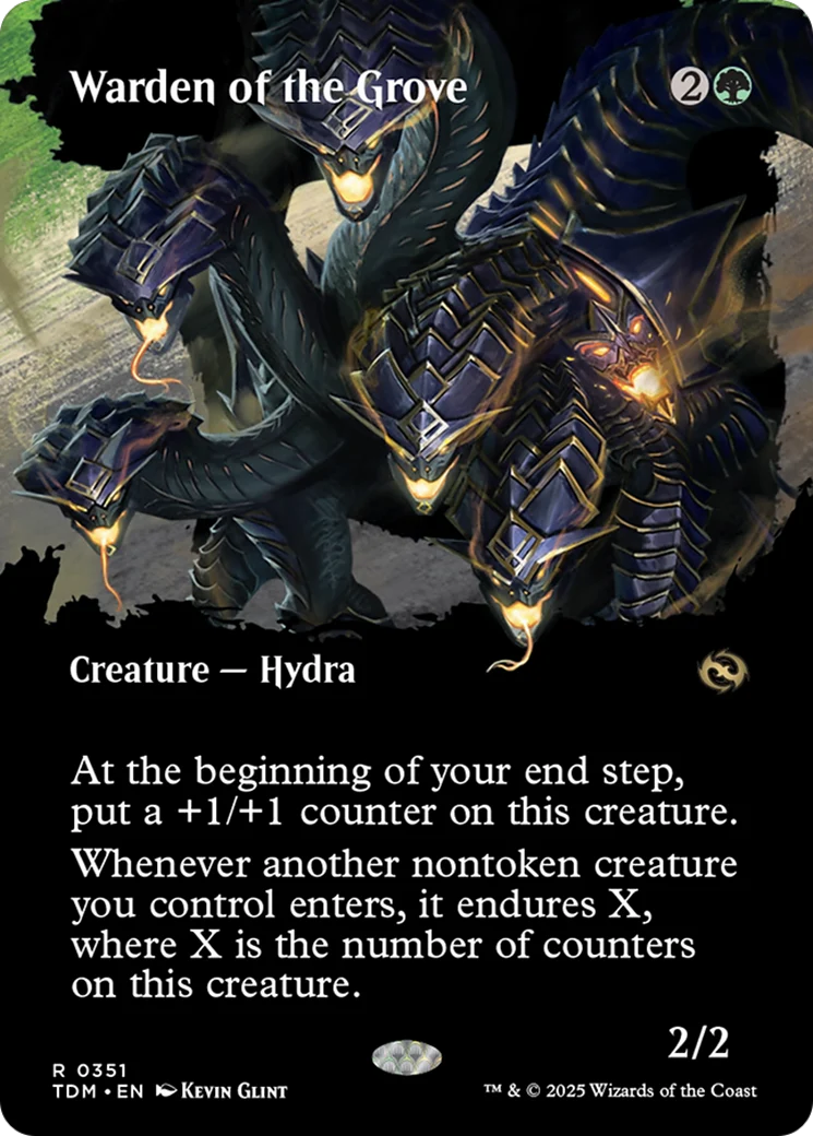 Warden of the Grove (Borderless) [Tarkir: Dragonstorm] Foil