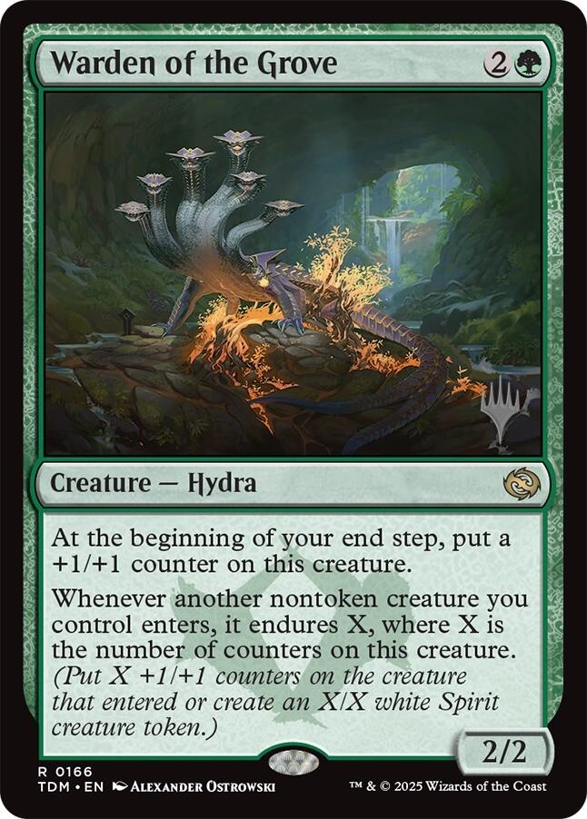 Warden of the Grove [Tarkir: Dragonstorm Promos] Foil