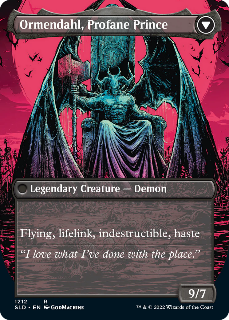 Westvale Abbey // Ormendahl, Profane Prince (Display Commander) (Borderless) [Secret Lair: From Cute to Brute] Foil - Image 2