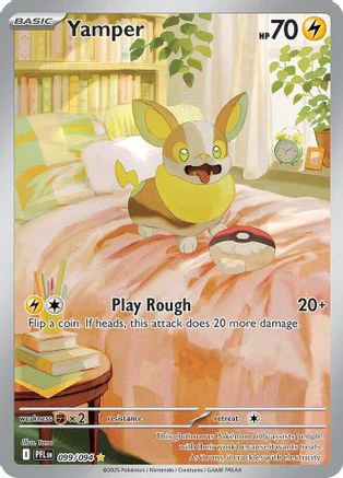 Yamper 099/094  - Holofoil ME02 Phantasmal Flames - Illustration Rare