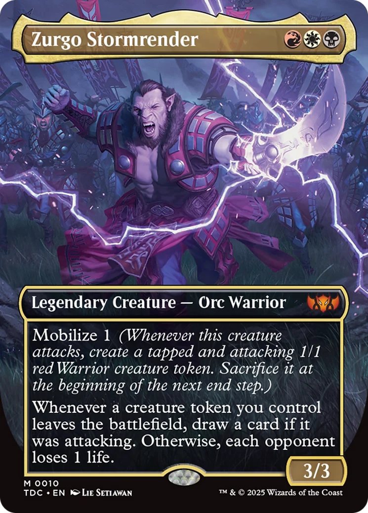 Zurgo Stormrender (Borderless) [Tarkir: Dragonstorm Commander] Foil