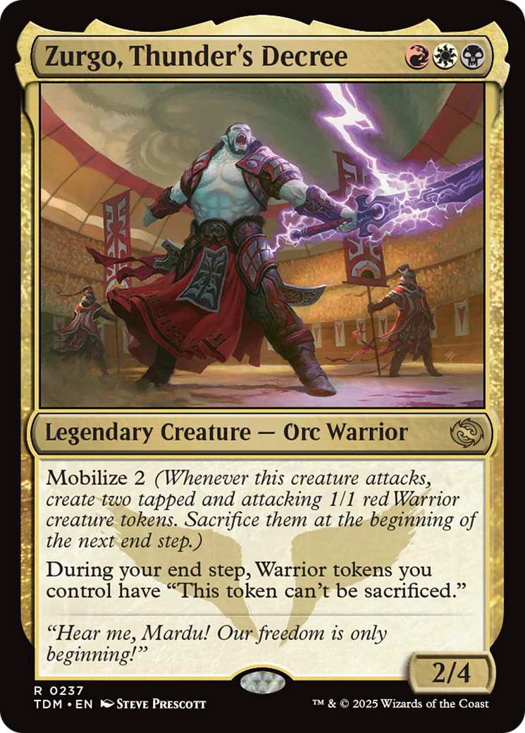 Zurgo, Thunder's Decree [Tarkir: Dragonstorm] Foil